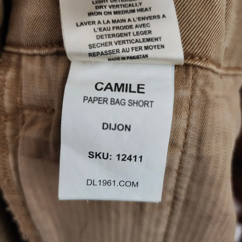 DL1961 Sz. 29 Camile Paperbag Short in Dijon